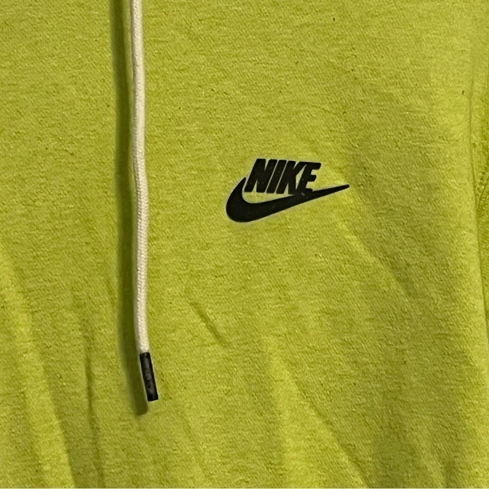 Nike Neon Green Logo Hoodie Sweatshirt - Picture 5 of 8
